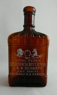 Appraisal: Bitters bottle Bitters- rectangular marked 'Royal Pepsin Stomach Bitters L