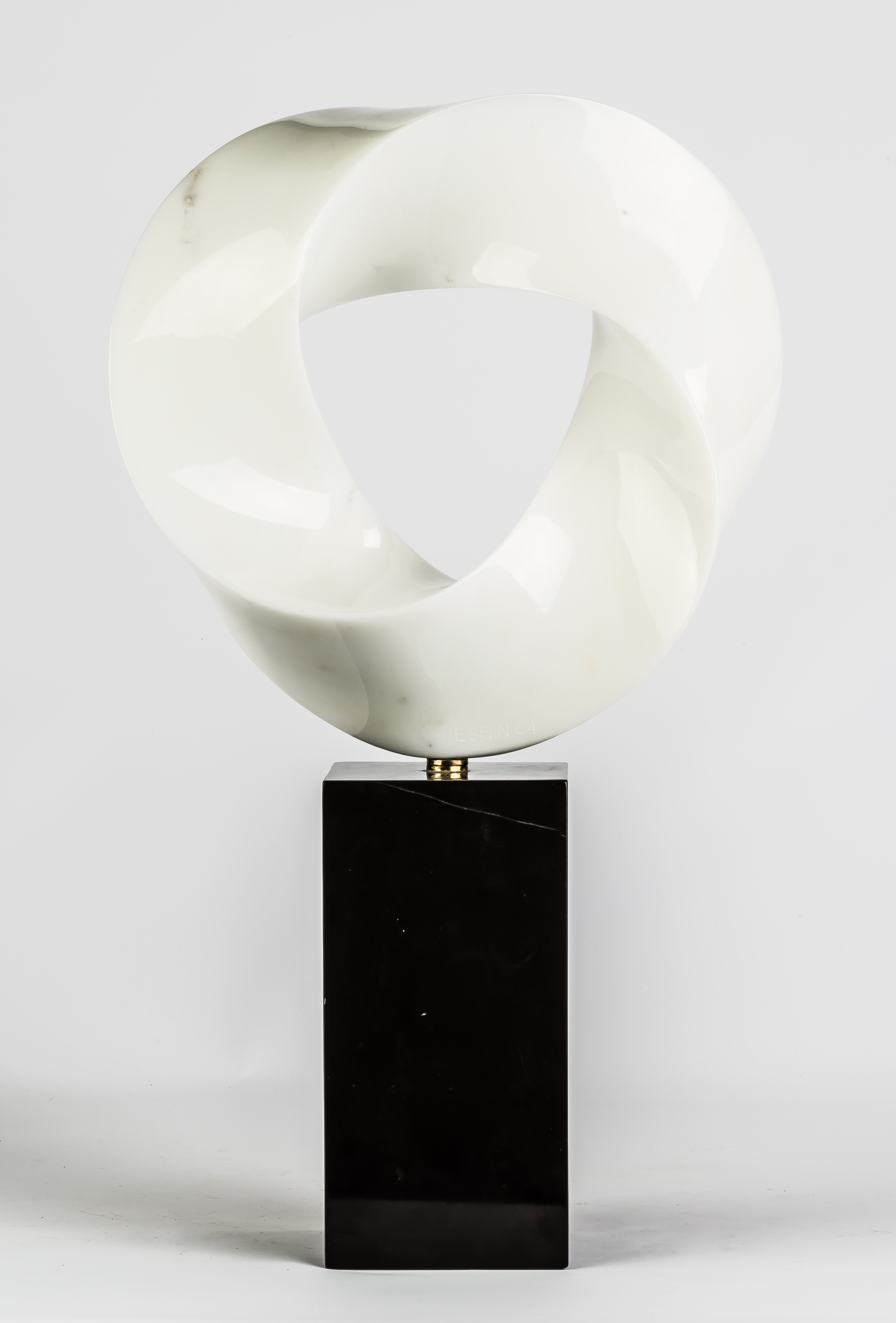 Appraisal: Michael Esbin American Boundless c White Sivic elliptical form marble