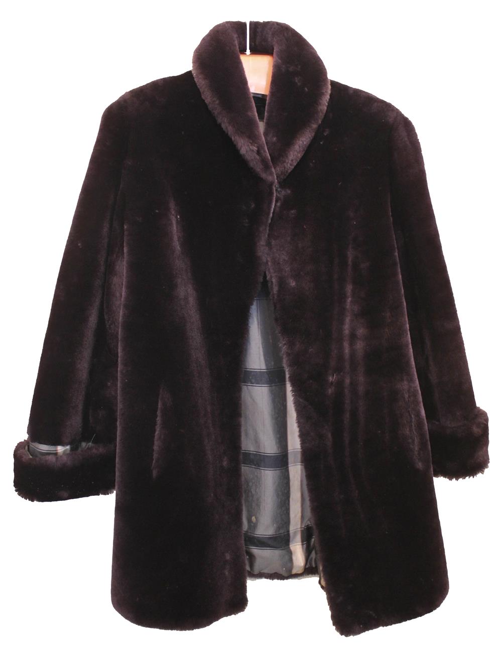 Appraisal: SILVER MINK FUR STOLE WITH FULL SHAWL COLLAR AND A