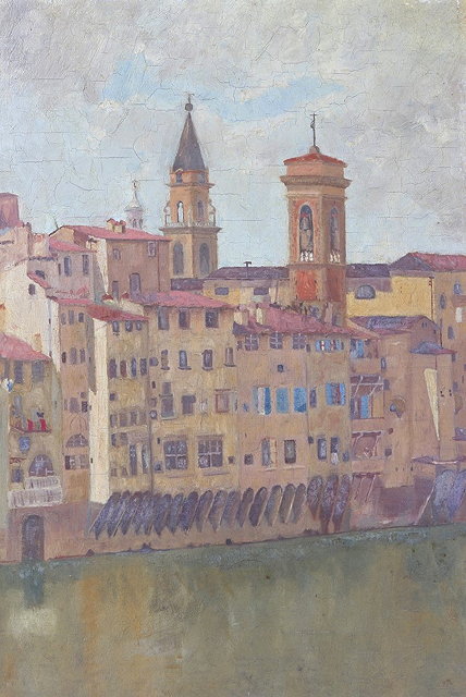 Appraisal: TH CENTURY VENETIAN SCHOOLCanal with buildings and church towers oils