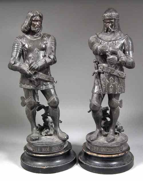 Appraisal: A pair of th Century French spelter figures of ''The