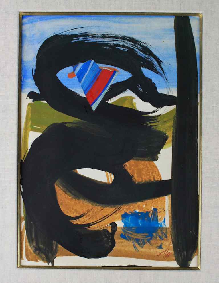 Appraisal: PETER LANYON BRITISH - FLAG WIND Gouache on paper x