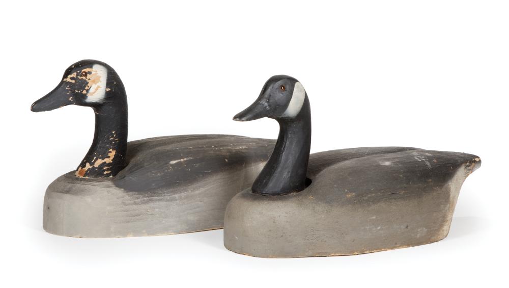 Appraisal: Pair of American Canada Geese Decoys s attr to Herter's