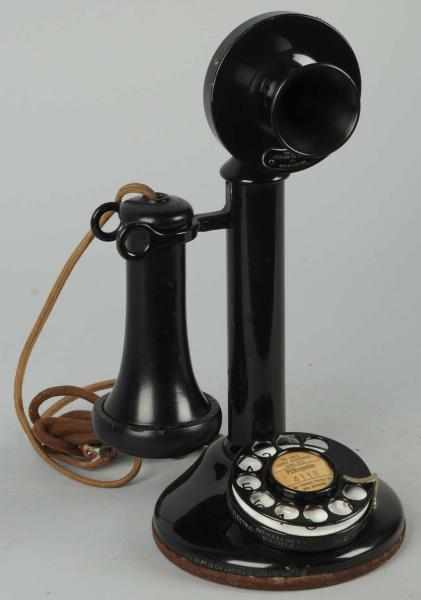 Appraisal: Western Electric Dial Candlestick Telephone Circa black brass AL on