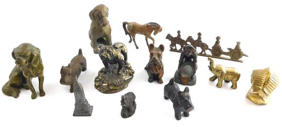 Appraisal: Assortment of small metal figurines mostly th C thirteen pieces