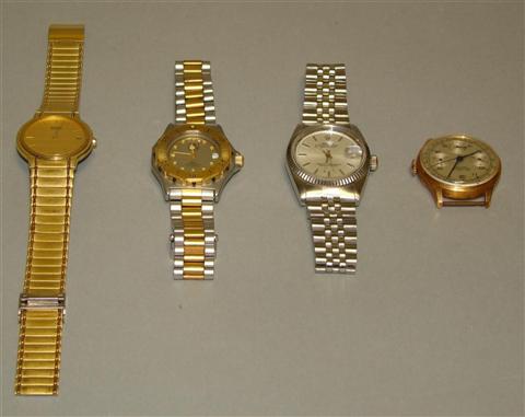 Appraisal: GROUP OF WATCHES Comprising a vintage Breitling premiere gold wrist