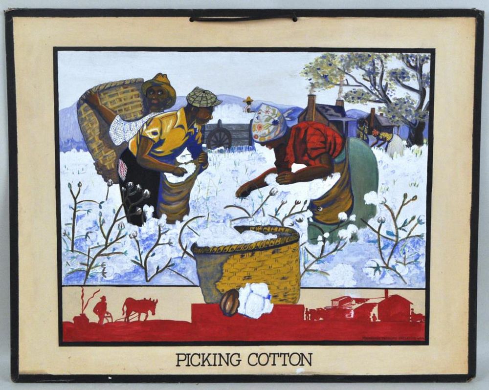 Appraisal: Jennie Hite Picking Cotton WPA Project G B American th