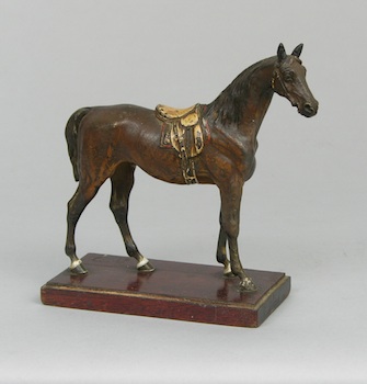 Appraisal: A Cold Painted Vienna Bronze Race Horse A cold painted