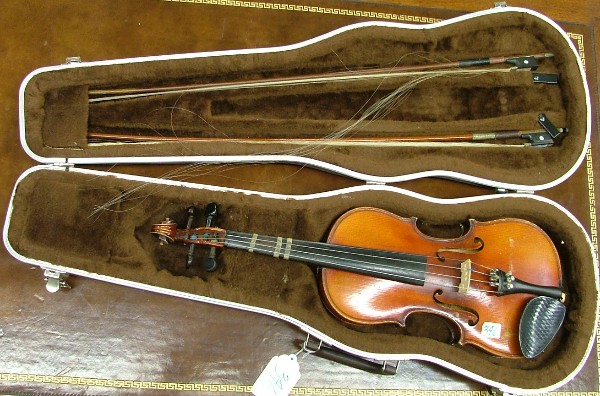 Appraisal: AFTER ANTONIO STRADIVARIUS CASED VIOLIN marked inside with a paper