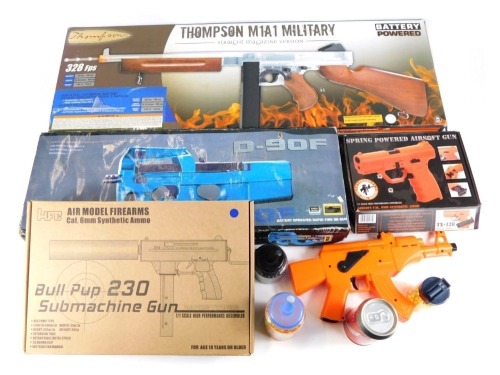 Appraisal: Various BB guns and pellets comprising a Thompson replica battery