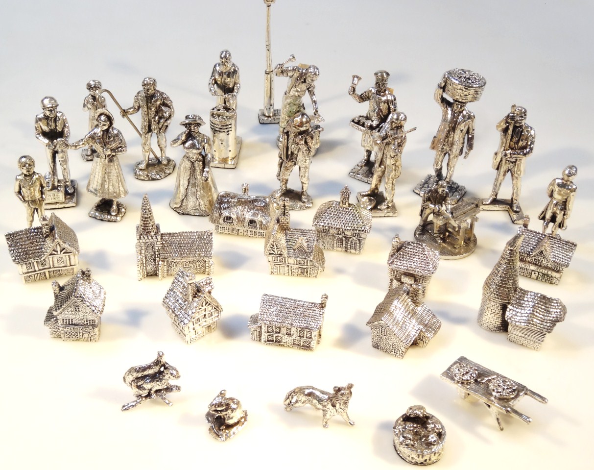 Appraisal: Various Royal Hampshire Craftsmen Country Village Collection figures cottages buildings