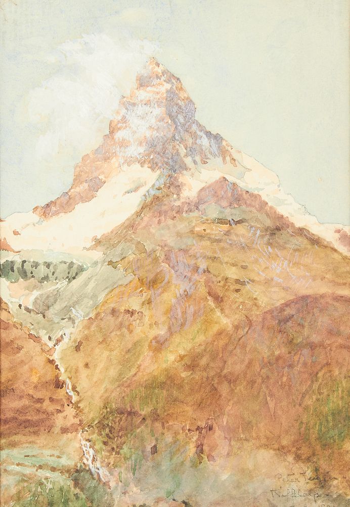 Appraisal: Peter Teigen Mountain Watercolor Peter Teigen American - Watercolor depicting