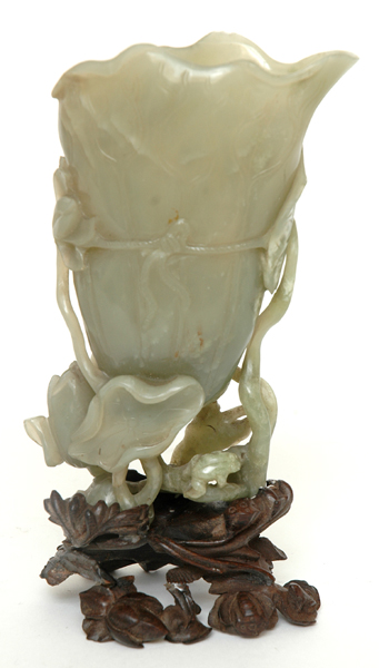 Appraisal: A MOGHUL JADE VASE Probably th century Carved in the