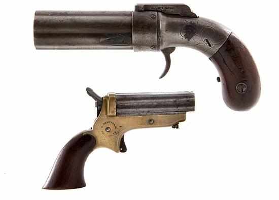 Appraisal: Ethan Allen pepperbox and Christian Sharps derringer circa NVSN caliber