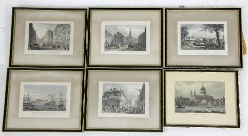 Appraisal: After Thomas Shepherd City and Marine Views six engravings cm