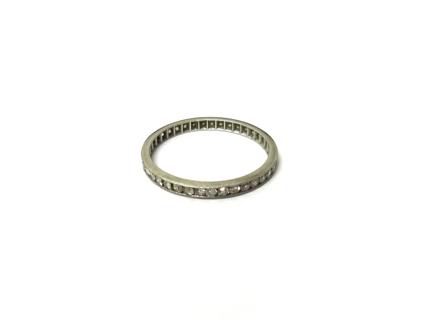 Appraisal: A diamond set full eternity ring mounted with circular cut