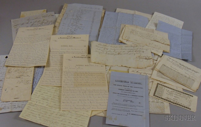 Appraisal: Group of th Century Handwritten and Printed Correspondence Papers and