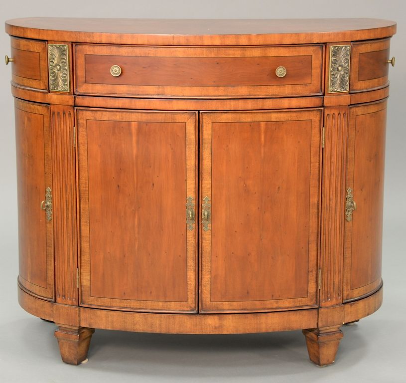 Appraisal: Contemporary rounded server cabinet ht in wd in dp in