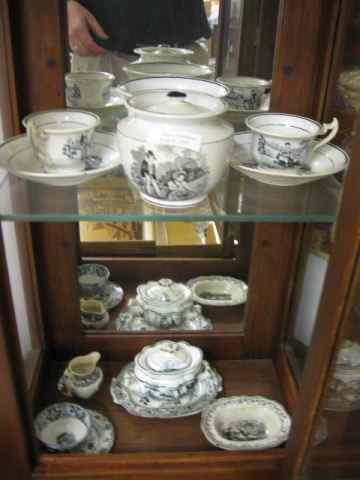 Appraisal: Early Children's Dishes transferware ironstone includes platter tureen cups saucers