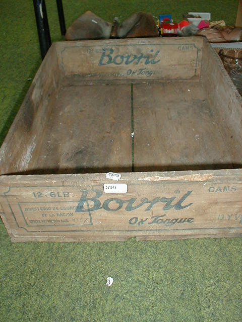 Appraisal: Advertising interest - Bovril wooden crate