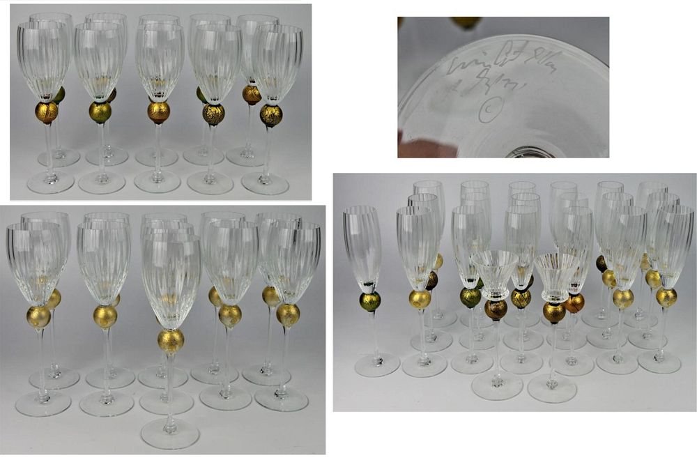 Appraisal: RARE SET OF UNION STREET GLASSWARE PIECES One of the