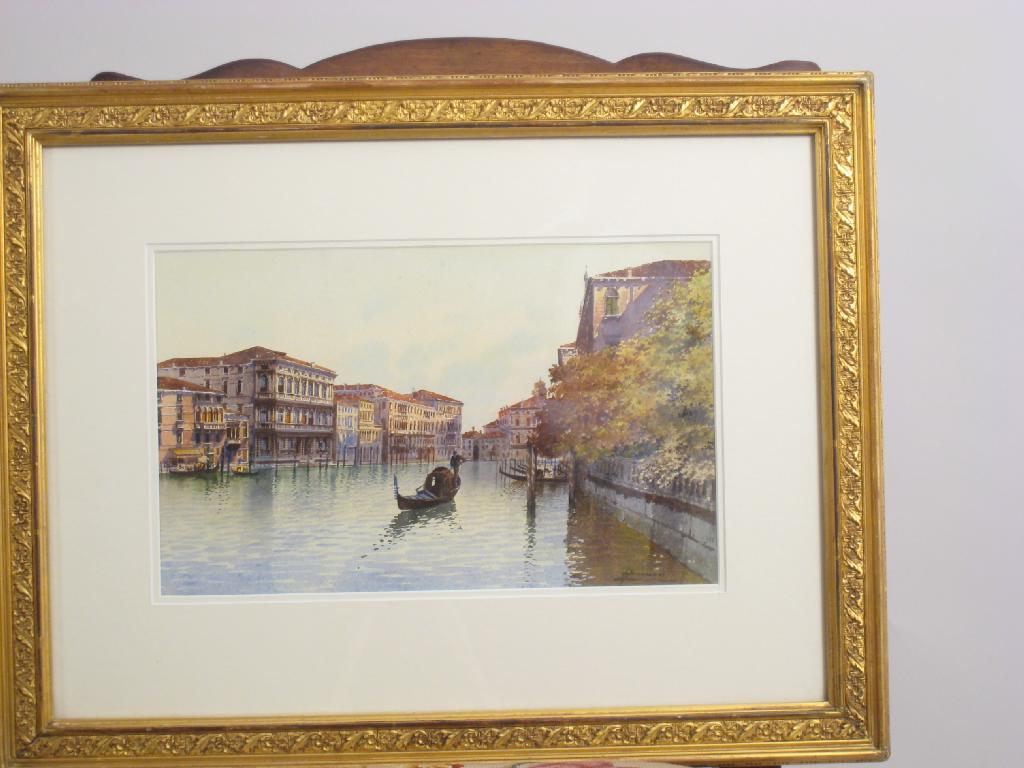 Appraisal: ANDREA BIONDETTI - On the Grand Canal Venice signed 'A