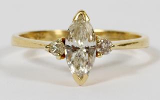 Appraisal: KT YELLOW GOLD AND DIAMOND RING KT YELLOW GOLD CT