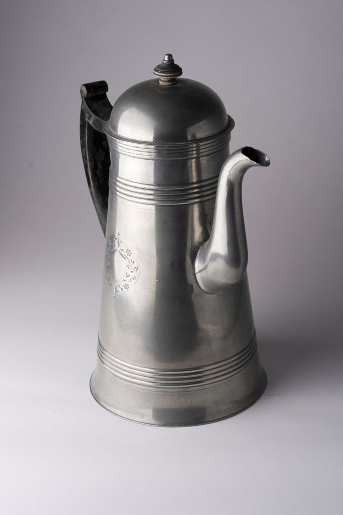 Appraisal: PEWTER TEAPOT ATTRIBUTED TO EBEN SMITH Beverly Massachusetts - Attribution