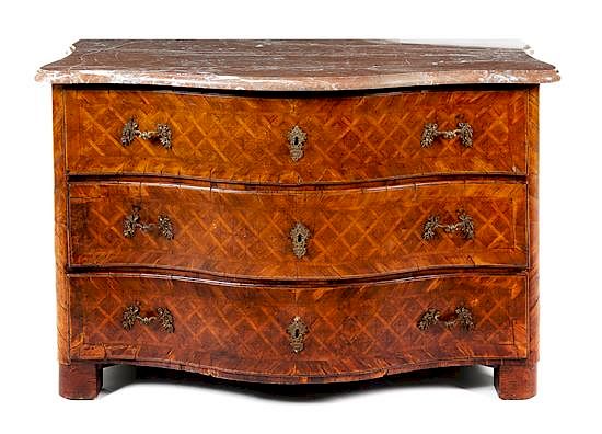 Appraisal: A Regence Parquetry Commode Height x width x depth inches