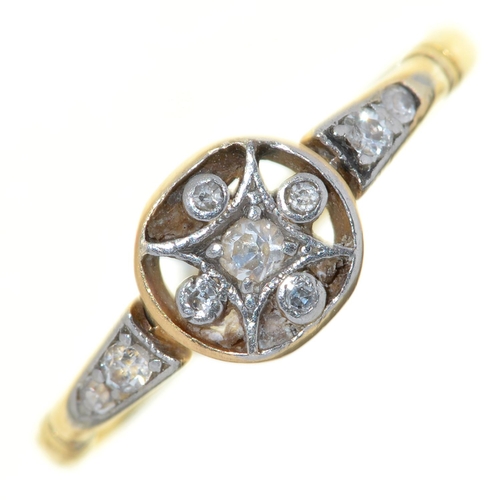 Appraisal: A diamond cluster ring in gold marked ct g size