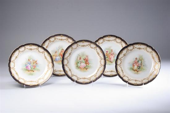 Appraisal: TEN DRESDEN PORCELAIN CABINET PLATES late th Century Each centered