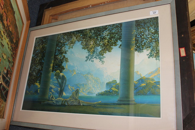 Appraisal: AFTER MAXFIELD PARRISH AMERICAN - Daybreak lithograph in colour x