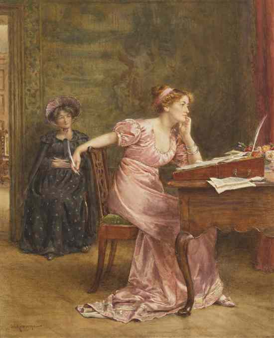 Appraisal: George Goodwin Kilburne British - The Answer watercolor signed G