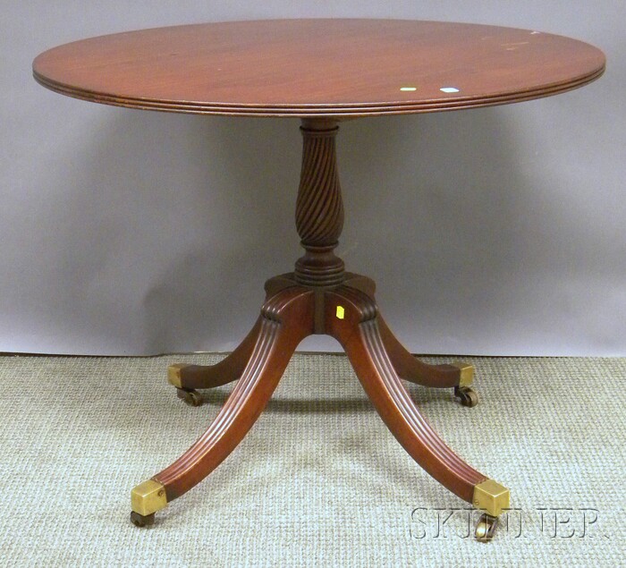 Appraisal: Regency Mahogany Center Table ht dia in