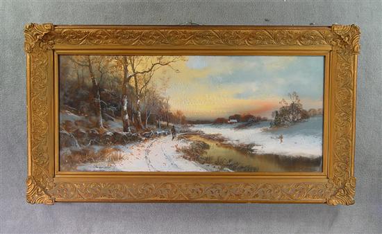 Appraisal: Pastel Winter Scene Pastel winter scene with road frozen snow