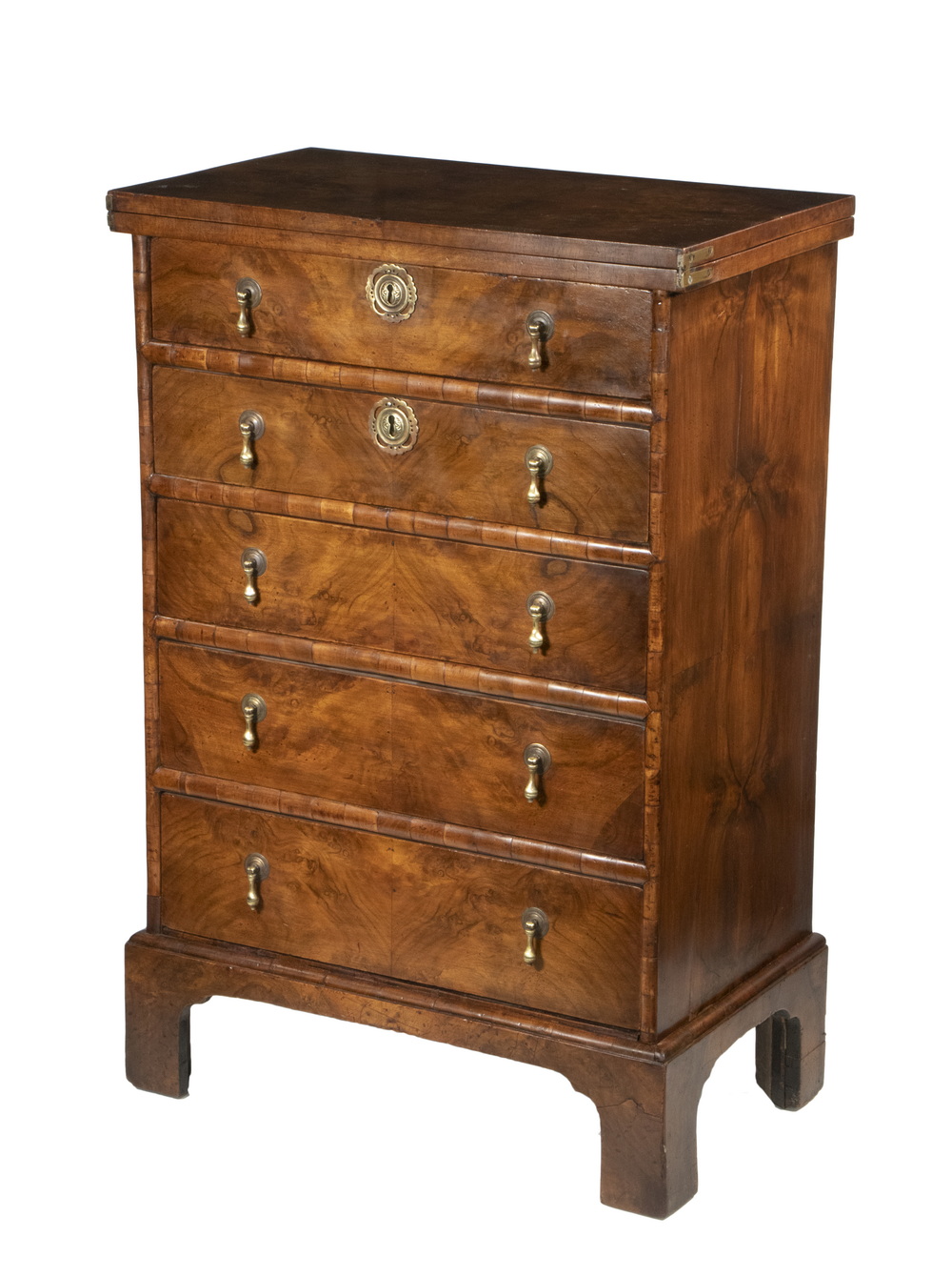 Appraisal: GEORGE III STYLE DIMINUTIVE BACHELOR'S CHEST Early th c English