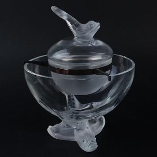 Appraisal: Lalique Igor Crystal Caviar Server Lalique Igor Crystal Caviar Server