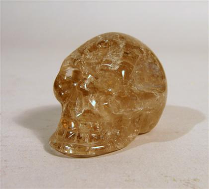 Appraisal: Chinese rock crystal skull th century Skull form included stone