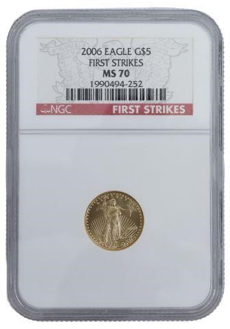 Appraisal: U S Half Eagle gold coin NGC graded First Strikes