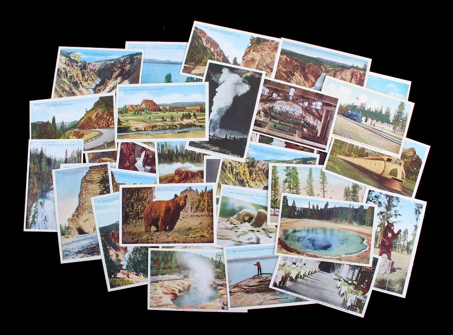 Appraisal: Yellowstone National Park Postcard Collection This is a collection of