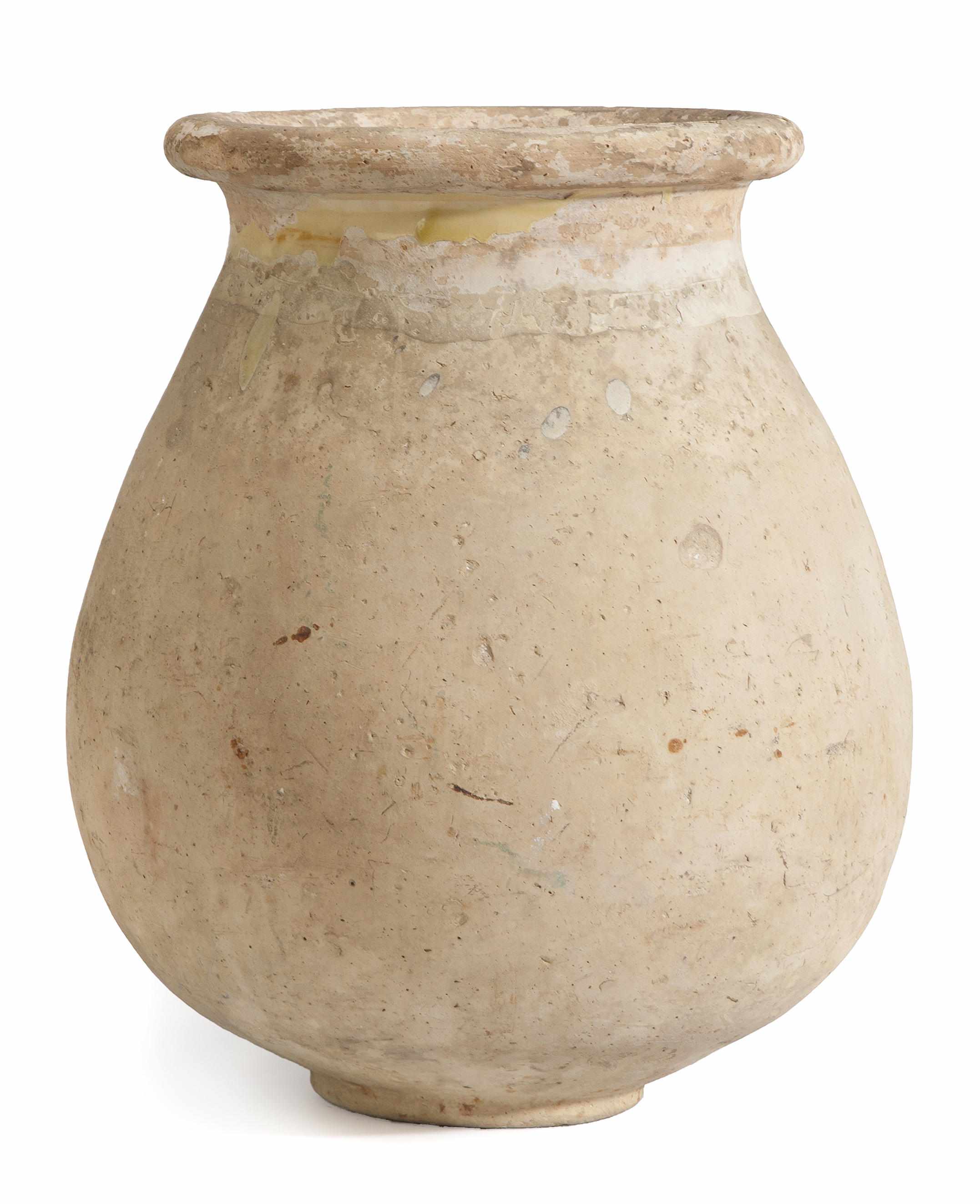 Appraisal: A Mediterranean terracotta olive jar height in cm diameter in