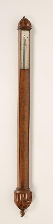 Appraisal: A LATE GEORGE III SCOTTISH MAHOGANY STICK BAROMETER by A