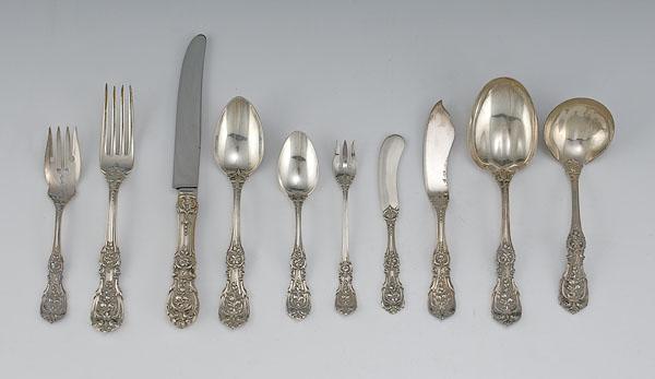 Appraisal: SERVICE FOR TWELVE FRANCIS I STERLING FLATWARE pieces marked Reed