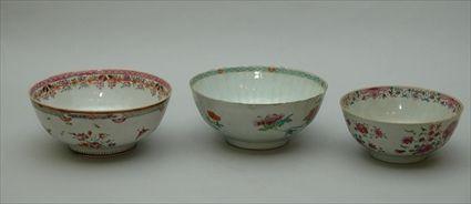 Appraisal: Three Chinese Export Bowls