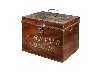 Appraisal: A VICTORIAN WOOD GRAIN-PAINTED TIN BOX the front inscribed THE