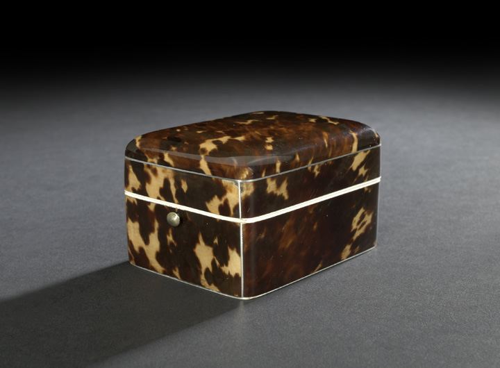 Appraisal: Attractive Edwardian Tortoiseshell Vanity Box first quarter th century banded