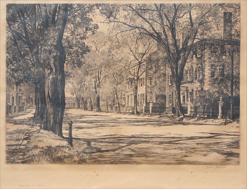 Appraisal: CHAMBERLAIN Samuel American - ''Springtime in Salem'' Etching '' x