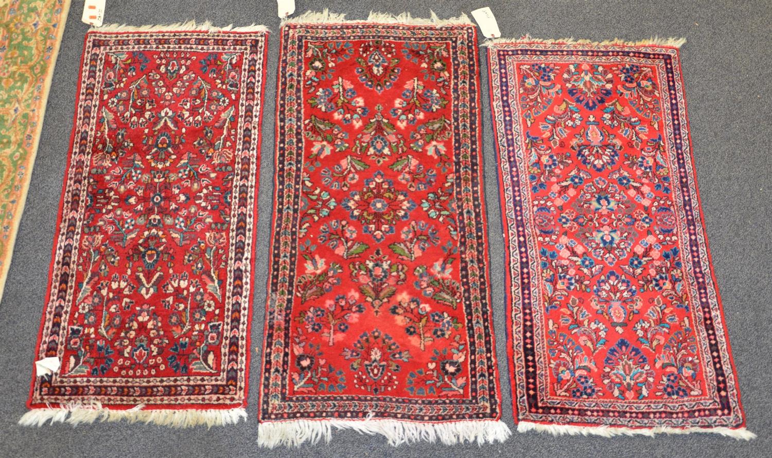 Appraisal: Sarouk another Persian throw rugs largest x