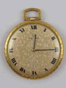 Appraisal: A ct slim gold gent's dress pocket watch by Certina