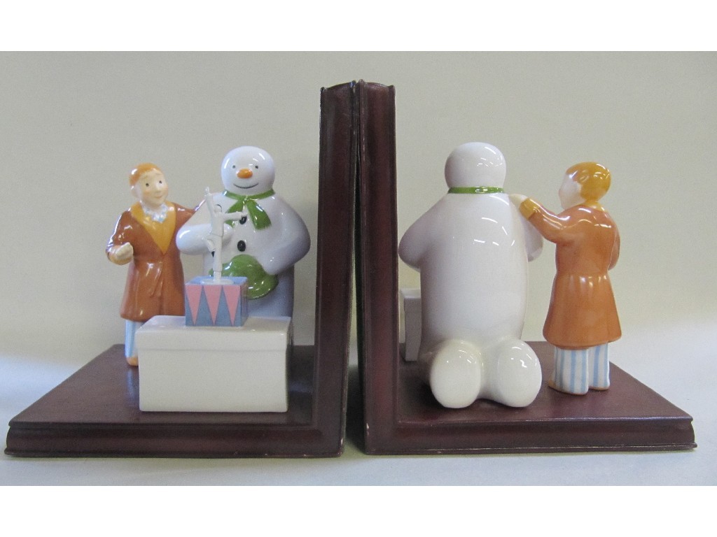 Appraisal: Pair of Coalport 'The Snowman' bookends